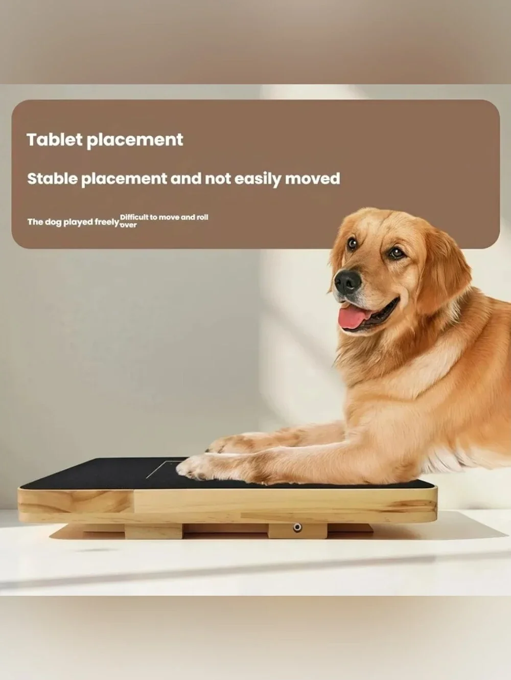 Dog Nail Scratch Board, Wooden Self Filing Pad with Foldable Stand - Treat Hider